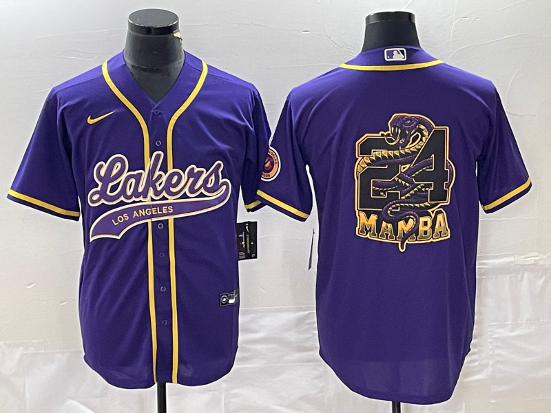 Men Los Angeles Lakers 24 Bryant purple 2024 NBA Jersey20241120